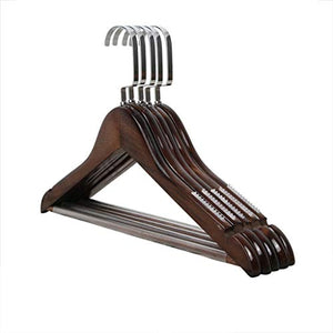 CGF-Drying Racks Hanger Wood Non-Slip A Pack of 10 Solid Pants Rack for Suit Skirt Jacket Size (40x24x1.2) cm