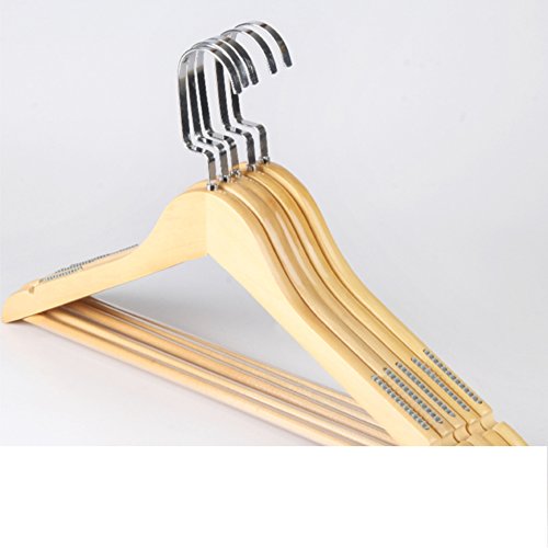 SWEET&HONEY Natural Retro Finish Solid wooden Garment racks Cloth hanger Non slip Suit hangers Pants hanger-G 44x26cm(17x10inch)