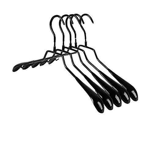 FORWIN- Hanger Anti-skid Clothing Store Drying Hanger 5 Pack Large Medium Small hanger (Color : Black, Size : M)