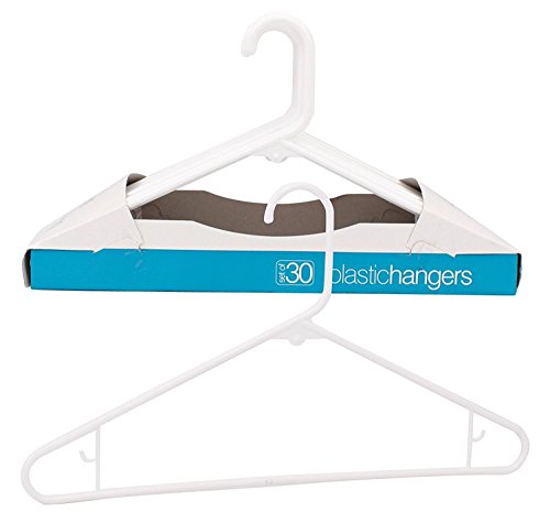 Merrick Plastic Clothing Hangers, Set of 60