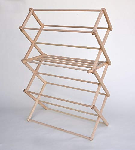Large Wooden Clothes Drying Rack by Benson Wood Products