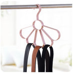 JCF Plastic Multifunctional Fan-shaped Drying Rack Clothespins Hanging Clothes Hanger for Belt/Scarf/Tie