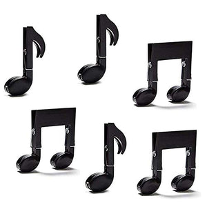 Musical Note Clips, 6 PCS Multi-Purpose File Clamp Sealing Clips Drying Cloth Clothespin Hanger Page Holder Folder Book Clips Arts Gifts Decoration Clips by FuturePlusX