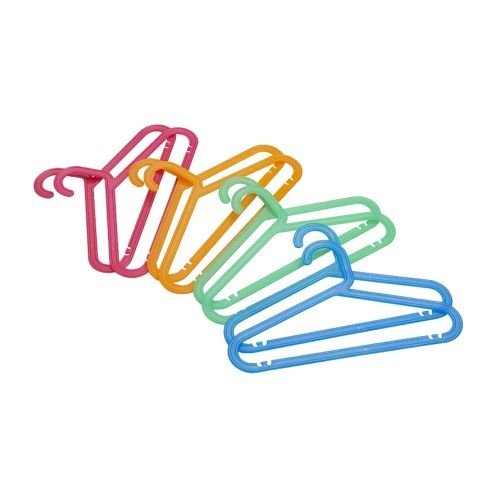 Ikea Bagis Children's Coat-hanger Bright Colored 8-pack - Bundle of 3 Packs (24 Total Hangers)