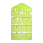 ROSENICE Hanging Organizer 16 Pockets Clear Socks Underwear Hanger Closet Storage(Green)