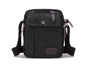 Heavy-Duty Canvas Small Messenger Bag Classic Multi-pocket Mini Shoulder Crossbody Bags Travel Purse