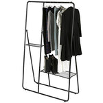 MyGift Modern Heavy Duty Clothing Organizer Garment Hanger Bar & Shelf Rack