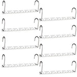 HOUSE DAY 10.5 Inch Closet Space Saving Wardrobe Clothing Magic Hangers Oragnizer Heavy Chrome Hangers, Updated Hook Design Pack of 8