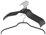 MAWA by Reston Lloyd Silhouette Series Non-Slip Space Saving Clothes Hanger for Shirts and Dresses, Style 41/F, Set of 10, Black