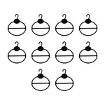 PROLINEMAX 10 PCS Black Plastic Scarf Hanger Shawl Hanger Tie Holder Organizer Storage