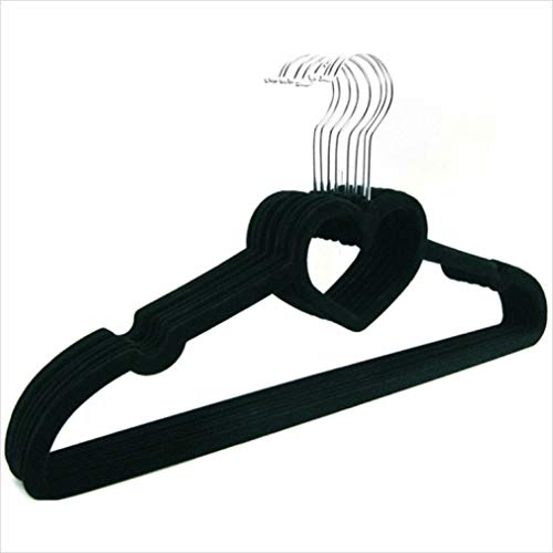 QUNA Clothes Hangers Velvet - Suit Hangers Slim & Space Saving, 360 Degree Swivel Hook Strong and Durable Clothes Hangers for Coats, Jackets, Pants, and Dress Clothes,Black_(50-Pack)