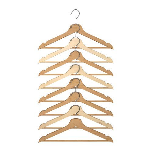 IKEA BUMERANG wooden hanger, natural (302.385.43) (natural)