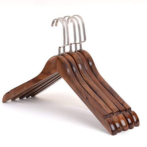 Heavy Duty Durable Wooden Coat Hangers with Non Slip Precisely Cut Notches,44.52.0cm