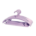 Hanger Plastic Household Seamless Wide Shoulder Slip semi-Circular Suit Hanger,10 Pieces,Light Purple