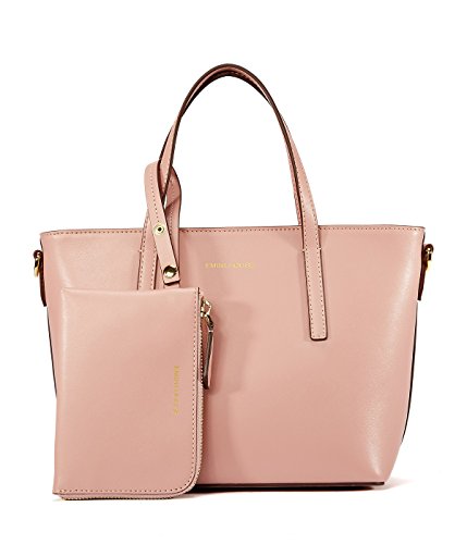 EMINI HOUSE Influencer Tote Handbag with Zipper Closure Handle Bag-Pink