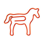 RuiLing 60 Pack Cute Fun Red Horse Paper Clips Creative Animal Shape, Great For Paper Clip Collectors Bookmark Document Holder Office School Notepad Sticker Stationery