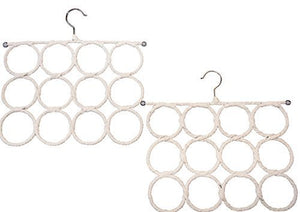 Scarf Hanger or Scarf Organizer - is a 2 pack Great for Small Spaces Use Behind a Door or in a Closet