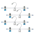 Richards Homewares Blue/Gel Coat/Skirt Hanger with Clips Set/4 Closet Organizer, 4 Piece