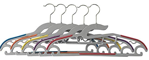 Jeronic 30 Pack Light-Weight Clothes Hangers Non-Slip Durable Clothes Hanger Plastic Hangers Perfect for Pants, Dress, Jacket, Underwear and Shirt