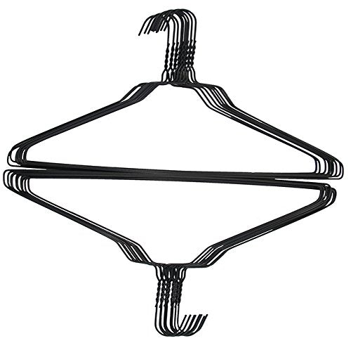 100 Black Wire 18 Standard Shirt Hangers 14.5 Gauge ...