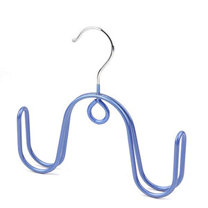 Non-slip- Clothes Rack Outdoor Balcony, 2 Pack hanger (Color : Blue)