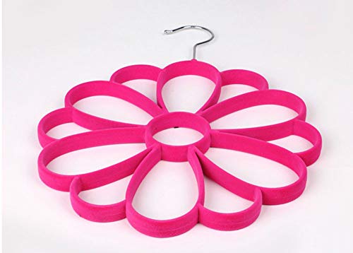 Flocking Hangers Scarves Scarves Belt Racks Creative Home,2 Pieces,Pink