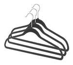 Whitmor Flocked Suit Hangers Set of 3 Black