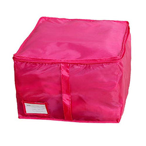 FarJing Storage Boxes Small Size Clothing Storage Boxes Quilts Sorting Pouch Underwear Socks Organizer (Hot Pink)