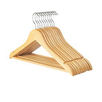 CGF-Drying Racks Hanger Solid Wood Pants Rack A Pack of 10 for Suit Skirt Jacket Size (45x23x1.2) cm