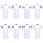 Qishare 8pcs Baby Clothes Dividers Set by Size, for Boy Girls Closet Organizer, Nursery Hangers, from Newborn 0-3 Months to Toddler 18-24 Months (White)