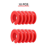 MLADEN 10PCS Clothes Hanger Spacers for Closet Organizer System Outdoor Windproof Clothes Hanger Hook Anti-Slip Silicone Spacers for Clothes Rack/Rod(red)