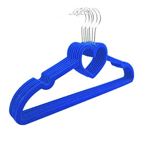 QUNA Clothes Hangers Velvet - Suit Hangers Slim & Space Saving, 360 Degree Swivel Hook Strong and Durable Clothes Hangers for Coats, Jackets, Pants, and Dress Clothes,Blue_(30-Pack)