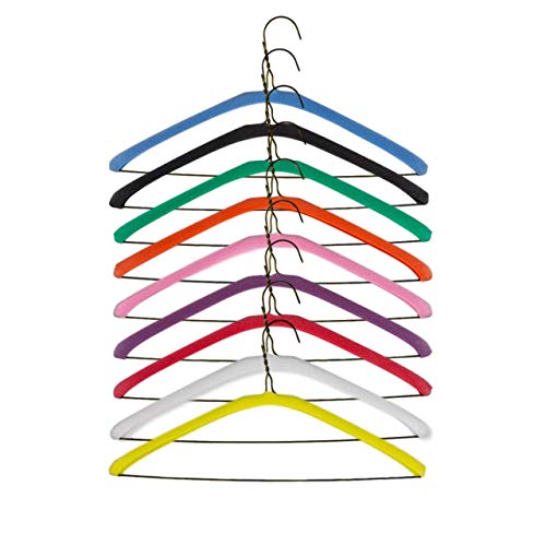 Foam Hanger Covers by Non Slip Grips in 9 Bright Colors | Shoulder Guards for 16 or 17 Inch Hangers | Soft Foam Garment Protector for Lingerie, Tanks & X-Large Clothes | Closet Organizer (Yellow)