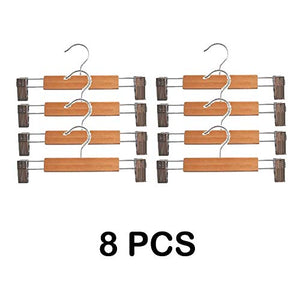 A_BAD Great 8Pcs Wooden Hangers for Pants and Skirts