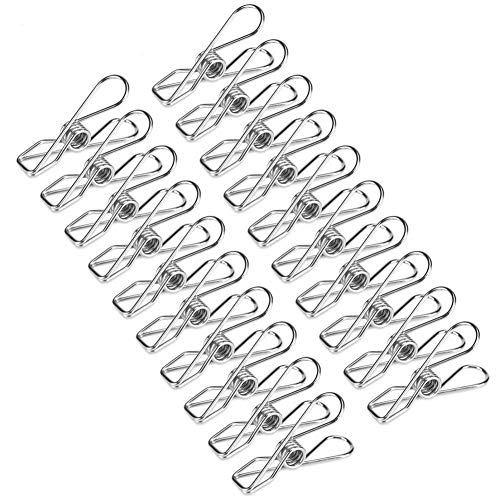 20pcs Stainless Steel Laundry Pegs Durable Clothing Clips Household Underwear Drying Rack Wire Line Clothespins Pegs