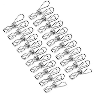20pcs Stainless Steel Laundry Pegs Durable Clothing Clips Household Underwear Drying Rack Wire Line Clothespins Pegs
