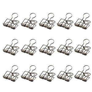 Zoohot Wire Clips, Paper-Clips 1.25-Inch Silver 15 Pack