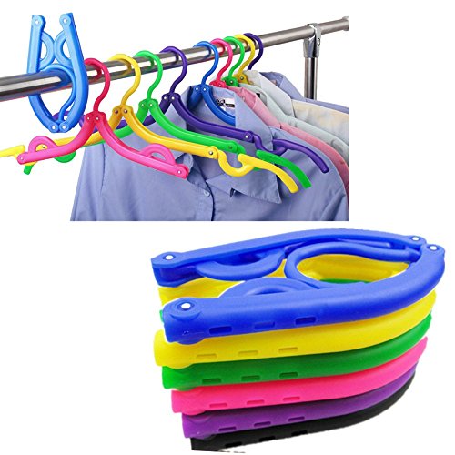 Layhome Clothes Hangers Foldable Space Saving Travel 6-Pack