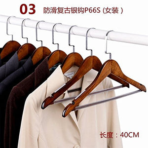 U-emember Clothing and Wardrobe Racks Coat Hangers Coat Quality to Stand in Support of The First Instance-Yi Wooden Frame to Wood Wood, 10, Anti-Slip A Silver Hook P66S Menswear