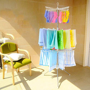 LE Baby Folding Sweater Drying Rack,Home Kids Clothes Hanger Floor Multilayer Newborn Diaper Shelf Foldable Baby Hanger B