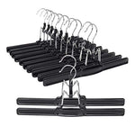 JS HANGER Metal Slack Hanger 12.6" clamp with Anti-Slip Coating for Pants and Skirts, 12-Pack