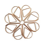 RuiLing 300Pcs Cute Paper Clips,Rose Gold Metal Chrome Water Drop Shape Smooth Steel Wire Clips,Bookmark Memo Clips for Home Office Supplier School Supply