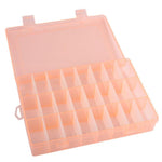 Storage Case ,IEason Adjustable 24 Compartment Plastic Storage Box Jewelry Earring Case