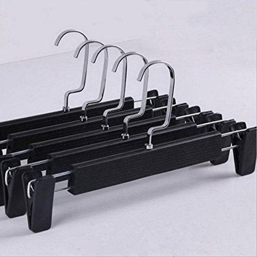 U-emember Trouser Press Wholesale Home Non-Slip Plastic Pants Clip-Underwear Socks-Skirt Clip Clothing Pants Hangers, 10, Black