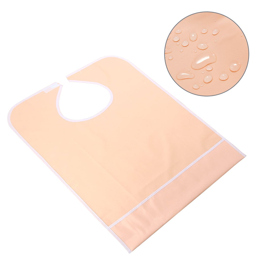 NUOLUX Adult Bib Mealtime Clothing Protector Waterproof (Pink)