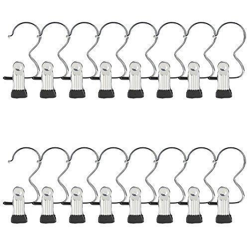 16 PCS Laundry Hook Boot Hanging Hold Clips Portable Hanging Hooks Home Travel Hangers Clothing Clothes Pins