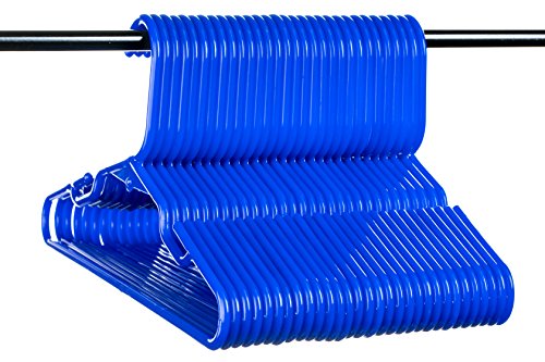 Neaties American Made 30 Premium Children's Blue Plastic Hangers with Notches and Heavy Duty Flexible Construction, 30pk