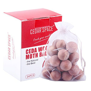 Cedar Balls Blocks Cedar Sachets Bags Hang Ups Cedar Packs for Closet Storage, 100% Nature Aromatic Red Ceder Blocks (Cedar Balls 24 Pcs)