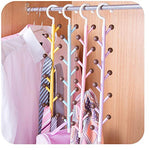 HOMEGIFT Hanger Cabinet Hanger Belt Rack tie Rack Scarf Rack Cap Rack with 10 swivelling Hooks