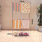 LE Towel Rack,Floor Type Bathroom Drying Rack Mini Single Rod Duty Stainless Steel Clothes Drying Rack Free Punch Simple Drying Rack Cool Hanger G